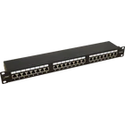 PULSAR RP-F24V6 19" patch panel; 24 port; cat6; árnyékolt; tehermentesítővel; 90 fokos modulok