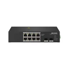 HIKVISION DS-3T0510HP 10 portos ipari Gbit PoE switch ; 8 PoE+ / 2 HiPoE+ / 2 SFP uplink port; nem m
