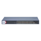HIKVISION DS-3E1526P-EI(V2) 26 portos Gbit PoE switch ; 24 PoE +/ 1 RJ45 + 1 SFP uplink port; smart