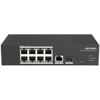 HIKVISION DS-3T1310P-SI/HS 10 portos ipari 10/100 PoE switch ; 8 PoE+ / 1 Gbit RJ45 + 1 SFP uplink p