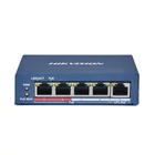 HIKVISION DS-3E0105P-E (B) 5 portos PoE switch ; 4 PoE + 1 uplink port; nem menedzselhető