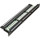 PULSAR RP-U24V5 19" patch panel; 24 port; cat5e; árnyékolatlan; tehermentesítővel; 90 fokos modulok