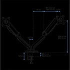 ADVANCE ADV-ARM2 Monitor Asztali konzol - Ergomount Dual