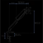 ADVANCE ADV-ARM1 Monitor Asztali konzol - Ergomount Single