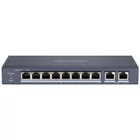 HIKVISION DS-3E0310P-E/M 10 portos PoE switch ; 8 PoE+ / 2 uplink port; nem menedzselhető