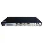 HIKVISION DS-3E2528P(B) 28 portos gigabit PoE switch ; 24 PoE + 4 kombinált uplink port; teljesen me