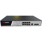 HIKVISION DS-3E2510P(B) 10 portos gigabit PoE switch ; 8 PoE + 2 SFP uplink port; teljesen menedzsel