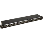 PULSAR RP-F24V6 19" patch panel; 24 port; cat6; árnyékolt; tehermentesítővel; 90 fokos modulok