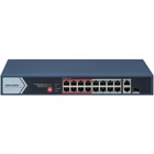 HIKVISION DS-3E0318P-E/M (C) 18 portos PoE switch ; 16 PoE + 1 RJ45 uplink port + 1 kombinált uplink