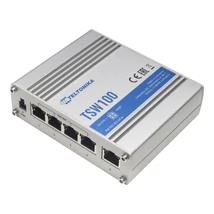 Teltonika TSW100 ipari gigabites PoE switch, 5 port