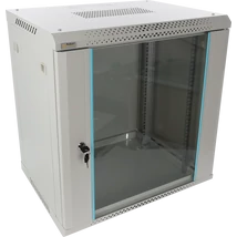 PULSAR RWA1264-G 19" 12U 600x450 fali rack szekrény; lapraszerelt; szürke; könnyített kialakítás