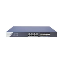HIKVISION DS-3E0524TF (B) 24 portos Gbit switch; 12 RJ45 + 12 SFP port; nem menedzselhető
