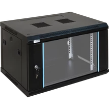 PULSAR RWA664 19" 6U 600x450 fali rack szekrény; lapraszerelt; fekete