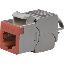 NESTRON NPN-KEY-1C6SF-180WT-RD Keystone STP csatlakozó; Cat6A; 180°; szerszám nélkül szerelhető; pir