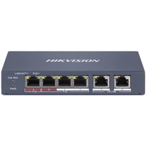 HIKVISION DS-3E1106HP-EI 6 portos PoE switch + 2 uplink port; smart menedzselhető