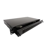 KELINE RAB-FO-X48-SL Kihúzható patch panel, 1U, 24xSC duplex, LC 4-es toldó számára