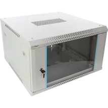 PULSAR RWA666-G 19" 6U 600x600 fali rack szekrény; lapraszerelt; szürke; könnyített kialakítás