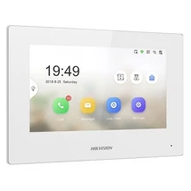 HIKVISION DS-KH6320-WTE1-W IP video-kaputelefon beltéri egység; 7" LCD kijelző; 1024x600 felbontás;