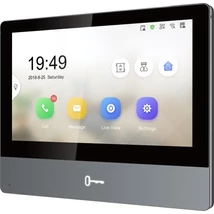 HIKVISION DS-KH8350-TE1 IP video-kaputelefon beltéri egység; 7" LCD kijelző; 1024x600 felbontás; PoE