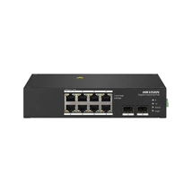 HIKVISION DS-3T0510HP 10 portos ipari Gbit PoE switch ; 8 PoE+ / 2 HiPoE+ / 2 SFP uplink port; nem m