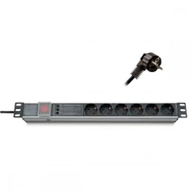 TRITON 620P06 19' Elosztópanel 6x250V, túlfeszültségvédelemmel1U, 2,3m