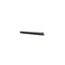 MANHATTAN 714037 elosztó - 19" 1U Rackmount elosztó, 8 aljzat, LED fény, 1.6m