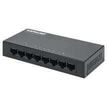 MANHATTAN 523318 Switch - 8 port, 100Mbps, fém ház, IEEE 802.3az, Fekete