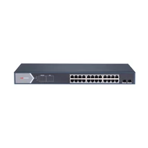 HIKVISION DS-3E1526P-SI 26 portos Gbit PoE switch ; 24 PoE + 2 SFP uplink port; smart menedzselhető