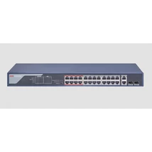 HIKVISION DS-3E0326P-E (C) 26 portos PoE switch ; 24 PoE + 2 kombinált uplink port; nem menedzselhet