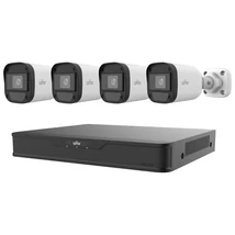 UNIVIEW KIT/XVR301-04G3/4xUAC-B112-F28 4 csatornás Hibrid rögzítő csomag. 4db analóg csőkamerával