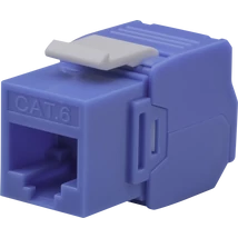 NESTRON NPN-KEY-1C6U-180WT-BL Keystone UTP csatlakozó; Cat6; 180°; szerszám nélkül szerelhető; kék