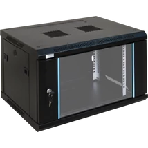 PULSAR RWA666 19" 6U 600x600 fali rack szekrény; lapraszerelt; fekete