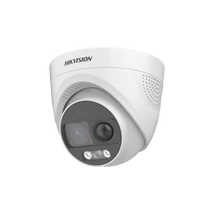 HIKVISION DS-2CE72KF3T-PIRXO (2.8mm) 5 MP ColorVu THD WDR fix turret kamera; villogó fény és hang ri