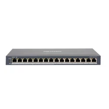 HIKVISION DS-3E0516P-O 16 portos Gbit PoE switch ; 8 PoE + 8 nem-PoE port; nem menedzselhető