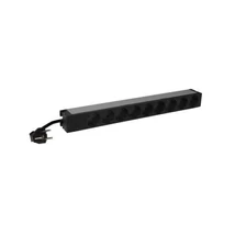 LEGRAND 646821 elosztó - , 19", 1U, jelzőlámpás, 9 aljzat, gyermekvédett, 3 méter