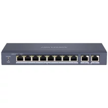 HIKVISION DS-3E0310P-E/M 10 portos PoE switch ; 8 PoE+ / 2 uplink port; nem menedzselhető