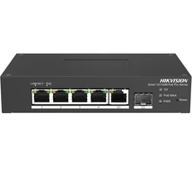 HIKVISION DS-3T1306P-SI/HS 6 portos ipari 10/100 PoE switch ; 4 PoE+ / 1 RJ45 + 1 SFP uplink port; m
