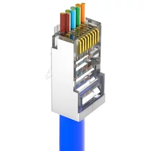 NESTRON NPN-RJ45-1C6PTSF-PC100 Árnyékolt RJ45 csatlakozó; Cat6; átfűzhető; fali és patch kábelekhez;