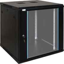 PULSAR RWA1266 19" 12U 600x600 fali rack szekrény; lapraszerelt; fekete