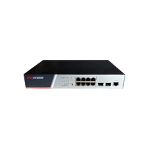 HIKVISION DS-3E2510P(B) 10 portos gigabit PoE switch ; 8 PoE + 2 SFP uplink port; teljesen menedzsel