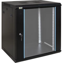 PULSAR RW1264 19" 12U 600x450 fali rack szekrény; készre szerelt; fekete