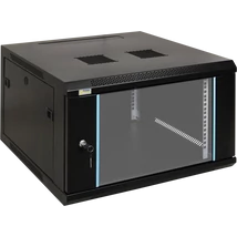PULSAR RW666 19" 6U 600x600 fali rack szekrény; készre szerelt; fekete