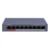 HIKVISION DS-3E0109P-E/M (C) 9 portos PoE switch ; 8 PoE + 1 uplink port; nem menedzselhető