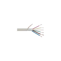 Biztonságtechnikai kábel, fehér, 2+4 eres, 2x0,5+4x0,22 mm2, 100 m