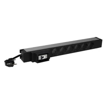 LEGRAND 646831 elosztó - , 19", 1U, túláram védelemmel, 6 aljzat, gyermekvédett, 3 méter