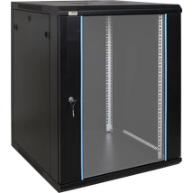 PULSAR RW1566 19" 15U 600x600 fali rack szekrény; készre szerelt; fekete