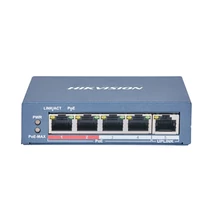 HIKVISION DS-3E0105P-E/M (B) 5 portos PoE switch ; 4 PoE + 1 uplink port; nem menedzselhető