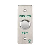 YLI PBK-810A Nyitógomb; INOX pajzzsal; 90 mm x 35 mm; NO/NC