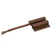 SATEL S-1 BR Mágneses nyitásérzékelő; felületre szerelhető; szabotázs áramkörrel; 24.2x7.2 mm; barna