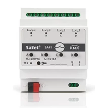 SATEL KNX-SA 41 Univerzális kapcsoló KNX automatizálási rendszerhez; 4 relé kimenet
